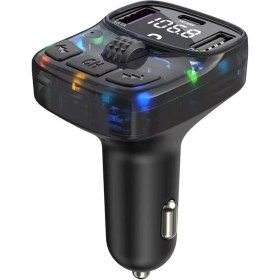 Resim Tekno Grup Lucatch LT-435 Araç Fm Transmitter 45W Typ-C Hızlı Şarjlı Çakmaklık Girişli USB Çalar Bluetooth Baglantılı Müzik ve Telefon Görüşmesi 