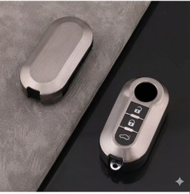 Resim Fiat Doblo Uyumlu Smart 3 Buton Silikon Oto Anahtar Kumanda Kabı Kılıf Gri 