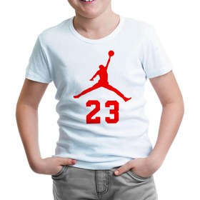 Resim Basketball - Jordan 23 Beyaz Çocuk Tshirt - Beyaz / 6 Yaş 