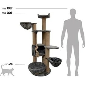 Resim Lüks Kedi Tırmalama Ve Dinlenme Ağacı, Modern Tasarım 