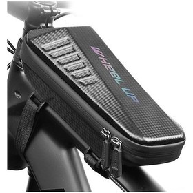 Resim Bisiklet Ön Çubuk Çantası, Eva Sert Kasa, Su Geçirmez, 7 Renkli Reflektörlü, İç Mek Cep, Çift Reçme, Bisiklet Severler İçin Çok Renkli Çok Renkli 