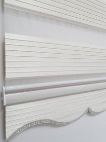 Resim BBB Geniş Pliseli Simli Zebra Stor Perde MZ296 150x200 