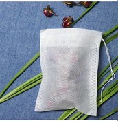 Resim Honeybeeshop 100 Adet Beyaz Çay Filtre Torbası - Non-woven Kumaş Askılı Poşetler 