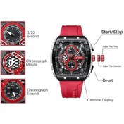 Resim Yingfu Erkek Spor Altı El Siyah Gül Kabuğu Çok Renkli Kuvars Saat Curren 8442 Çok Renkli 