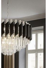 Resim Kuvars Model Krom Kaplama Şık Tarz Kristal Salon Oturma Yemek Odası Hol Antre Avize Krom Kaplama 
