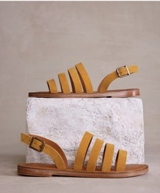 Resim Yargıcı Çok Bantlı Deri Sandalet 25ykay4089x 042 Sari 