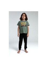 Resim Rolypoly Erkek Çocuk Yeşil Pijama Takımı 5274-47556 Yeşil 