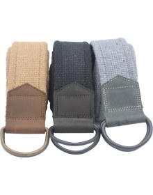 Resim Anatolia Craft Unisex Derili Erkek Kadın Kız Genç Için D Tokalı Siyah-Antik Halkalı Dokuma Siyah Koyu Gri Taba Taktik Spor Kanvas Kot Bez Kemer 