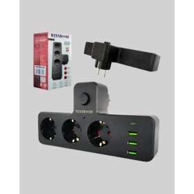 Resim Zero Land Storozal Ev ve Ofis Için Akıllı Çoklu Priz 7 Girişli 