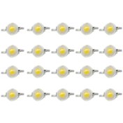 Resim Crackedice 20 Adet Led Diyot 1w 3000k 100-120lm Parlaklık Sıcak Beyaz Lamba Boncukları 
