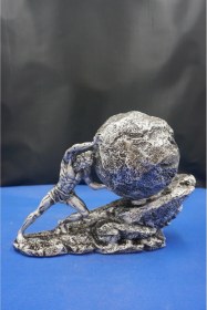 Resim Antik Yunan Kralı Sisifos Heykel Biblo Ev Dekor Hediyelik Aksesuar Gümüş 