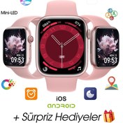 Resim WEARFİT HW9 MİNİ 2 Akıllı Kol Saati Smart Watch Model:2.05inç 41mm MİNİLED Ekran (ROSE GOLD) 