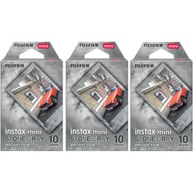 Resim Fujifilm Instax Mini Stone Gray 10x3 Film Seti 