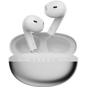 Resim Kangvka Haylou X1 2023 Bluetooth 5.3 Kulaklıklar, Metal Dokulu, 12mm Sürücü, Enc Konuşma, Ipx4 Su Geçirmez, 24 Saat Pil Ömrü - Gümüş 