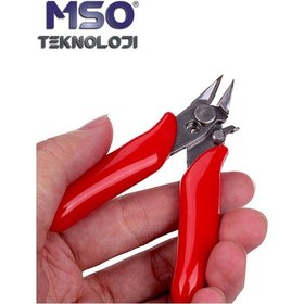 Resim MSO Ergonomik Yumuşak Tutamaklı Mini Misina İp Tel Kablo Yan Keski 