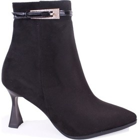 Resim Dagoster Dza07-11332005 Siyah Süet Klasik Topuklu Kadın Bot Sıyahsuet 