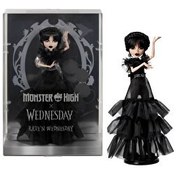 Resim Monster High Wednesday Balo Elbiseli Bebek HXJ03 