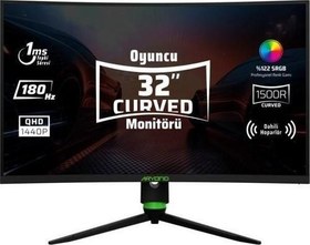 Resim Aryond A32 V2 32" 1ms 180 Hz QHD Curved VA Oyuncu Monitörü 