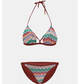 Resim Hawaii Mocha Balensiz Üçgen Bikini Takım Kahverengi 