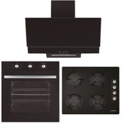Resim Alveus Gardenya ALV MFA 614 - ALV GLS 640 - ALV F17 PB Siyah Ankastre Set 