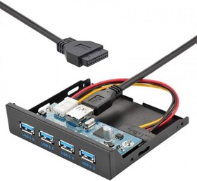 Resim Kasa ön panel 4 port usb 3.0 çoğaltıcı anakart usb 3.0 çoğaltıcı 