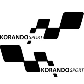 Resim TSC Korando Sport Etiket Yapıştırma 30CMX11CM MMD239 