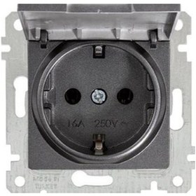 Resim Mutlusan Rita Füme Topraklı Priz Kapaklı Çerçevesiz - 2200 610 0295 