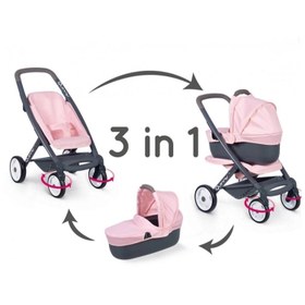 Resim Smoby Maxi-Cosi&Quinny 3'ü 1 Arada Oyuncak Bebek Arabası - Pembe 253117 