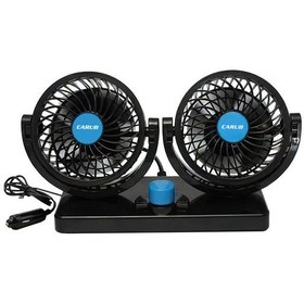 Resim Carub Çift Fanlı Pervaneli Torpido Üstü 2 Kademeli 12 V Oto Vantilatör 