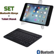 Resim Microcase Ipad Pro 12.9 Inch 2020 Bluetooth Klavye 27 Cm (tr Sticker) + Tablet Standı - Al2754 