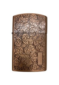 Resim Silvio Monetti Benzinli Çakmak Bakır Renk Kabartma Desenli 109147 