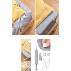 Resim Qniay Yorgan Kılıfı Nevresim Sabitleme Klips Takımı Kılçık Tabancası Seti 