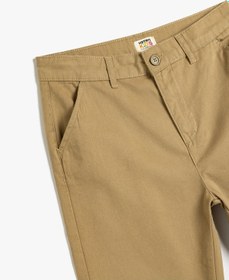 Resim Koton Chino Pantolon Cepli Pamuklu Deve Tüyü 5wkb40057tw Taba 