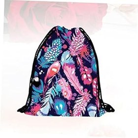 Resim CALLARON Renkli Çizgili Sırt Çantası Çok Amaçlı Çekme Torba Ve Dayanıklı Depolama Çantası Okul Gezileri Ve Etkinlikler Için Çözüm 