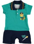 Resim Kidsmadamiko Miniworld Cool Boy Baskılı Erkek Bebek Tulum 