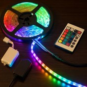 Resim RGB Şerit 54 LED Kumandalı USB Bağlantılı 