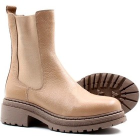 Resim Hakiki Deri Kürklü Kadın Kalın Taban Bot 257kza622 001 