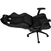 Resim / Rio Terletmez Kısmi Derili Kadife Kumaş Kırmızı Siyah Gaming Oyuncu Koltuğu / 120 kg Taşır 