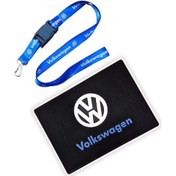 Resim Volkswagen Logolu Anahtarlıklı Mavi Oto Ayna Askı Ipi Volkswagen Araç Torpido Üstü Kaydırmaz Ped 