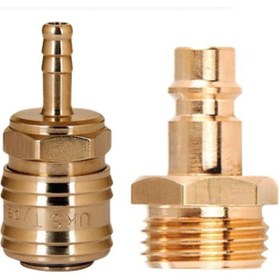 Resim UKS Hava Kaplinleri Hortum Bağlantı Ekipman 10mm Bilyalı Dişi 1/4 Takım Olarak 