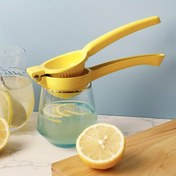 Resim 1 adet Sarı Alüminyum Limon Sıkacağı - Ergonomik Saplı Manuel Narenciye Sıkacağı, Taze Limon ve Limon Suyu için Dayanıklı Mutfak Aracı, Limon Suyu Sıkacağı 