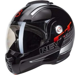 Resim beon B 702 Reverse Tam Açılır Kask Siyah Beyaz Kırmızı M 