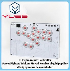 Resim Yues Rgb Arcade Stick Fighting Stick Ps4/ps3/pc/steam/android/Apple Uyumlu iOS 