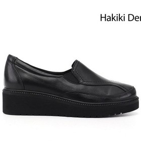 Resim Diğer Kadın Siyah Dolgu Taban Hakiki Deri Ayakkabı Gdza134m0393 Siyah 