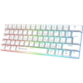 Resim Gamepower Lyra Rgb 60m 62tuş Beyaz Mekanik Kablolu Blue Switch Ckckgmp0018 