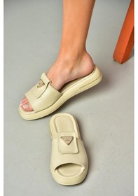 Resim Fox Shoes S518106409 Bej Kadın Terlik Bej 