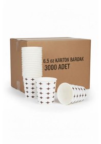 Resim Bencup Karton Bardak 6.5 Oz 180 Ml , 3000 Adet - Ekonomik Dev Koli - Ofis Ve Kantin Tipi 3000 