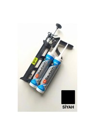 Resim Siyah Silikonize Mastik / Çekomastik 2 Adet + Silikon Tabancası 