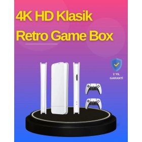Resim Ponna Buğz HDMI Çıkışlı Kablosuz 2 Kollu 4K Retro Oyun Kutusu 