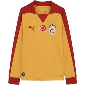 Resim Puma Gs Galatasaray Retro Uzun Kollu Çocuk Forma Sarı 